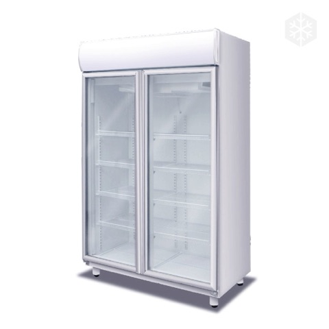 Heladera exhibidora vertical Martínez Frío de 2 puertas, blanca
