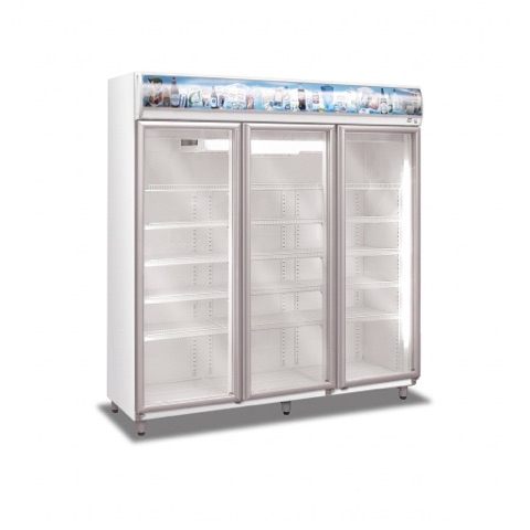 Heladera exhibidora vertical Martínez Frío de 3 puertas, blanca