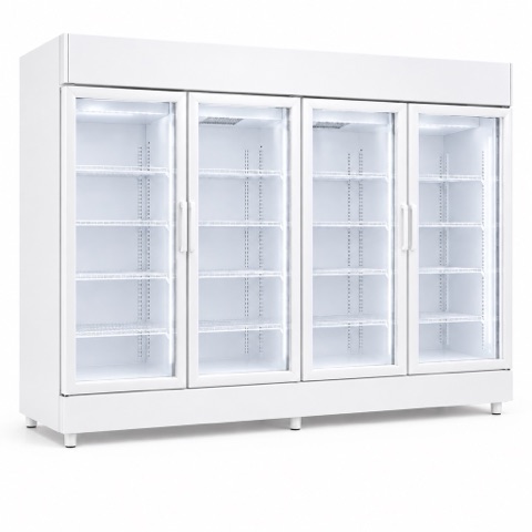 Heladera exhibidora vertical Martínez Frío de 4 puertas, blanca