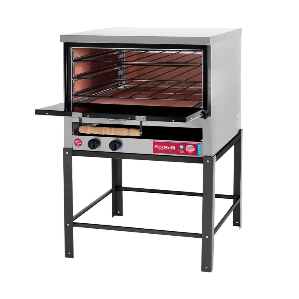[HR-12P-PAS-AC] Horno 12 Pizzas Pastelero Puerta Acero Sol Real