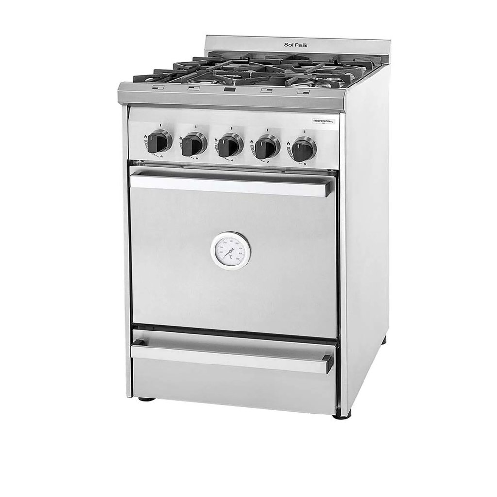 Cocina Profesional Multi Gas con Parrilla 55 cm Sol Real