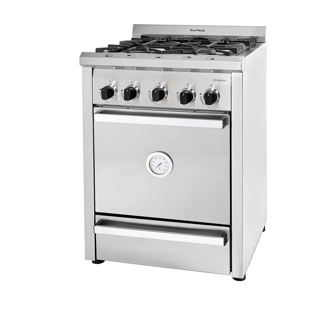 [COC-60-MG-PARR] Cocina Profesional Multi Gas y Parrilla 60 cm Sol Real