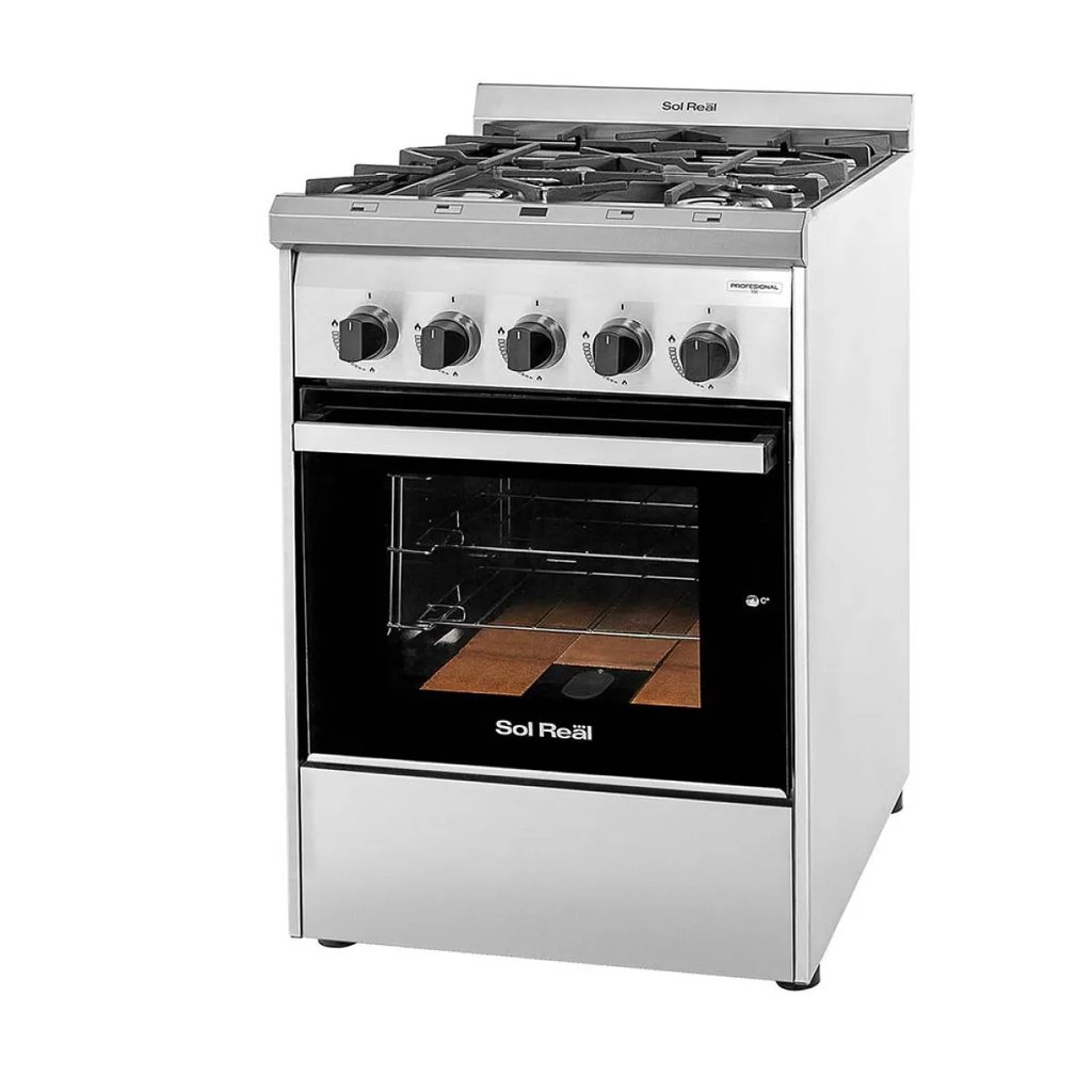 Cocina Profesional Multi Gas Puerta de Vidrio 55 cm Sol Real