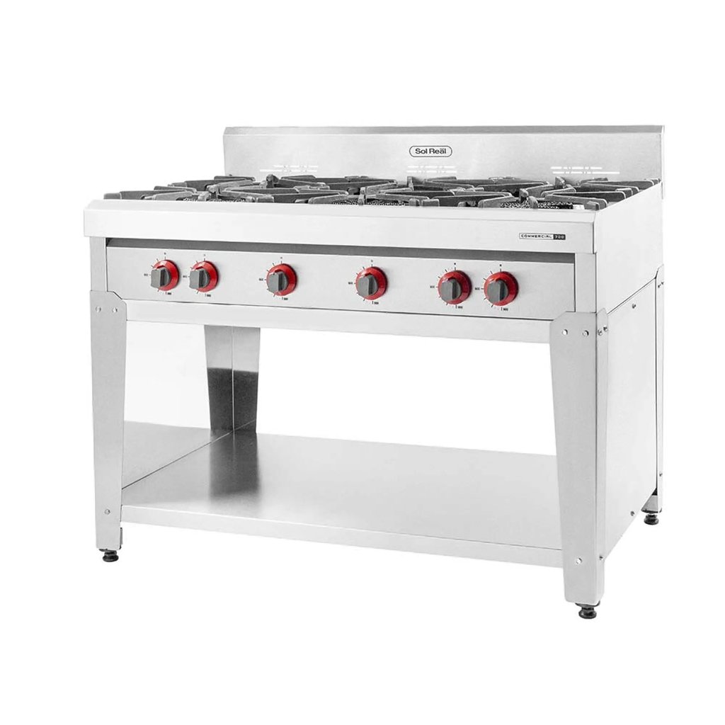 [AN-6H-700] Anafe 6 Hornallas Commercial 700 Sol Real