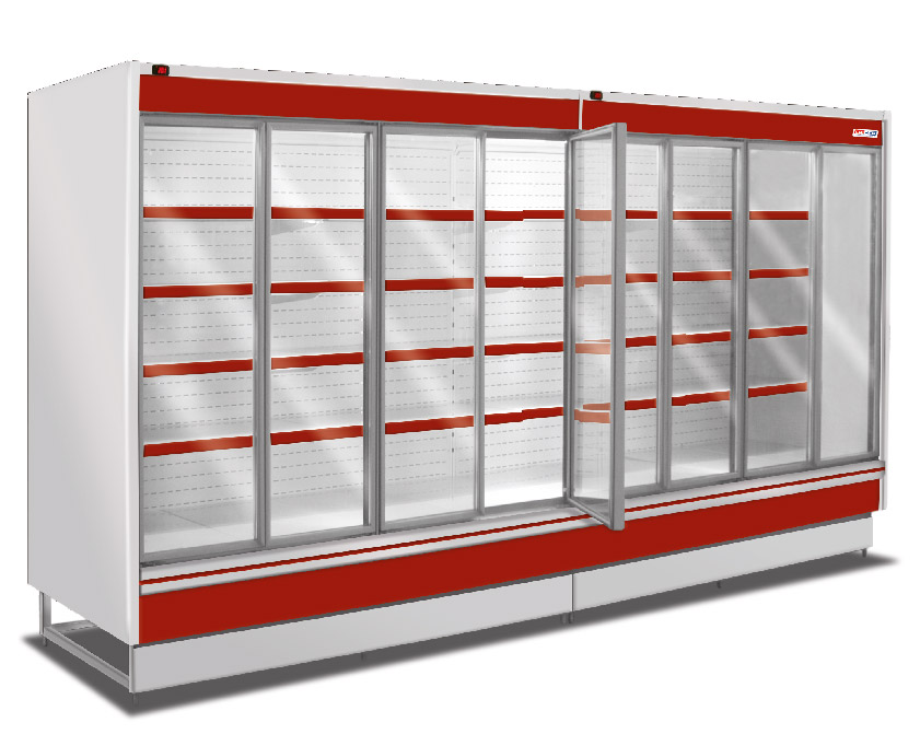 Exhibidora con Puertas de Abrir de Aluminio 2500 mm Martínez Frío