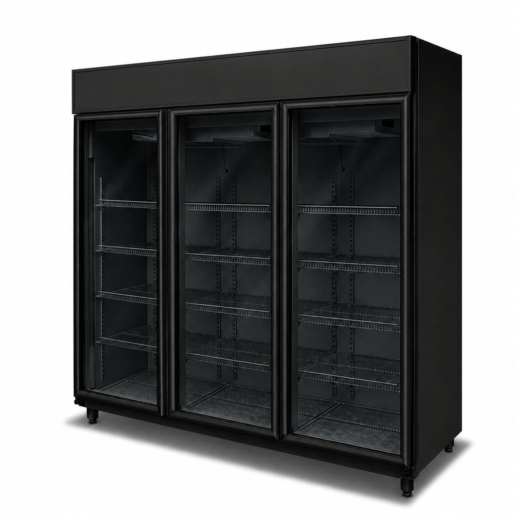 Heladera Exhibidora Vertical MT 3 Puertas Negra Martínez Frío