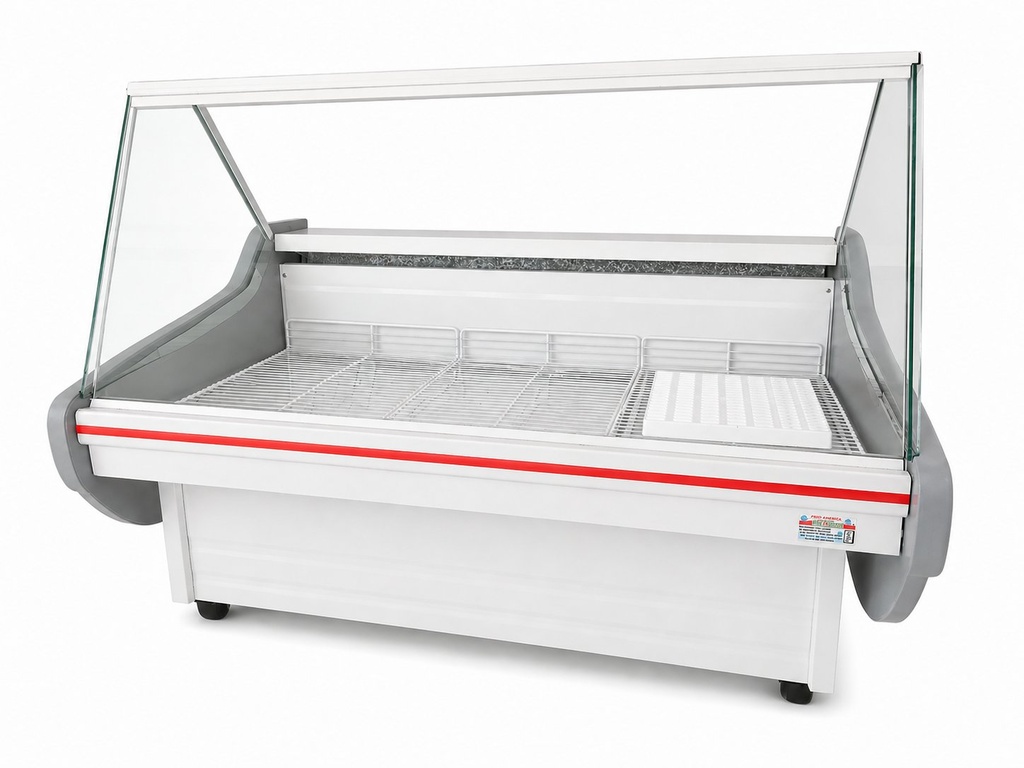 Batea Carnicera 2400 mm con Vidrio Recto Martínez Frío