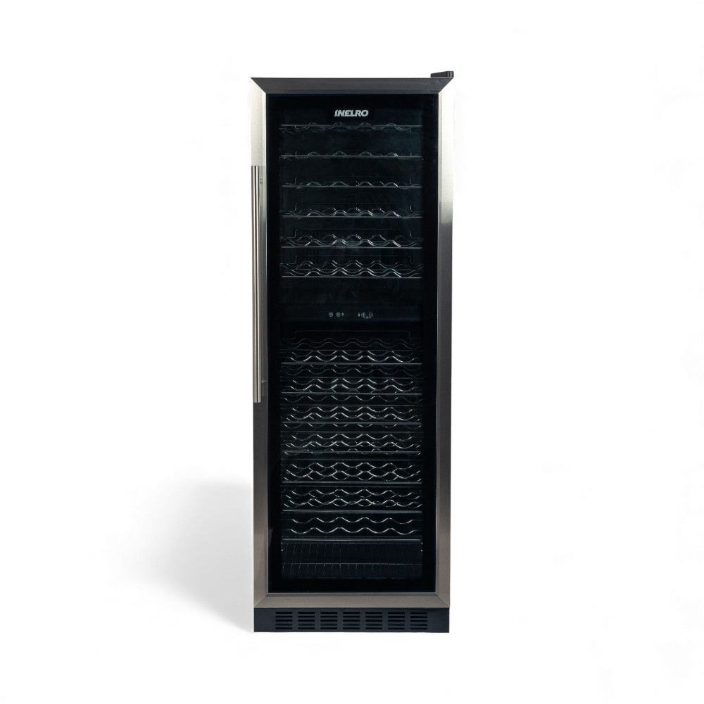 [Cava-163-DZ] Cava de Vinos 163 Botellas Doble Zona de Temperatura Inox Door Inelro