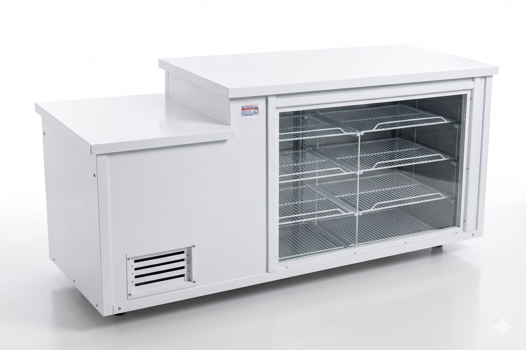 Vitrina Mostrador Clásica con Apoyo Fiambrera 2000 mm 2 Puertas Martínez Frío